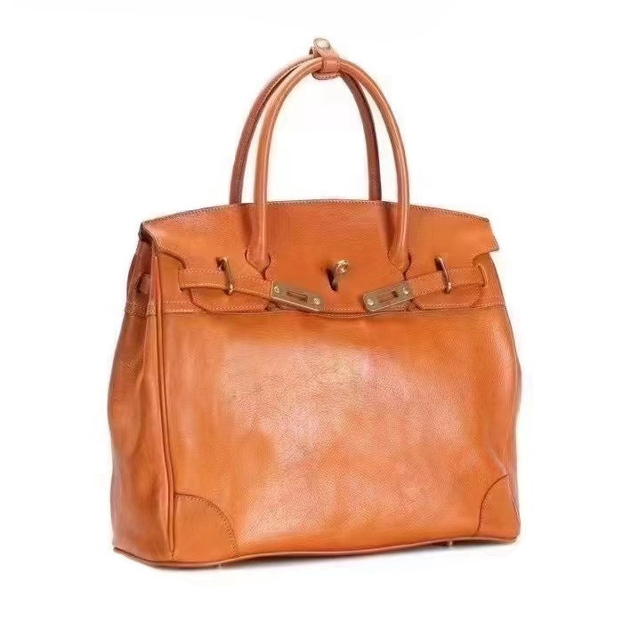 Genuine Leather Tote Bag Women 15.0in Large Work Bag Shoulder Bag