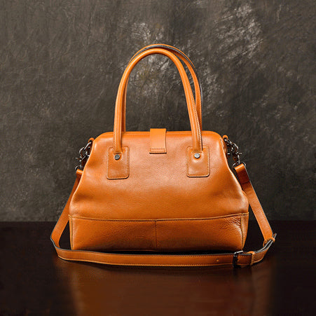 Doctor Bag,Leather Crossbody Bag For Women,Designer Leather Bag,11.8in