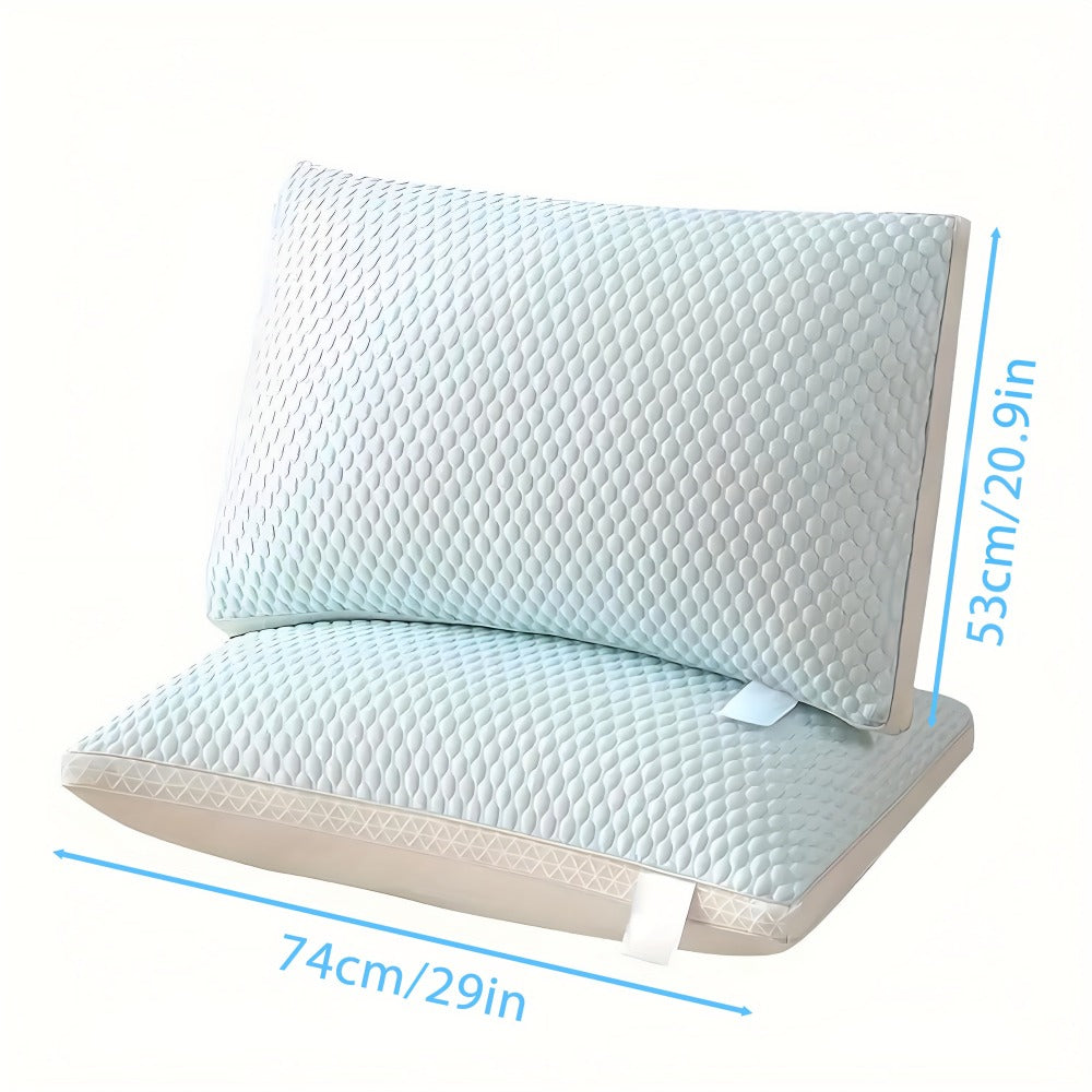 Cooling Bed Pillows 2-Pack – Neck Support for Side, Back & Stomach Sleepers | Machine Washable | Soft Polyester Fill | Perfect for Bed