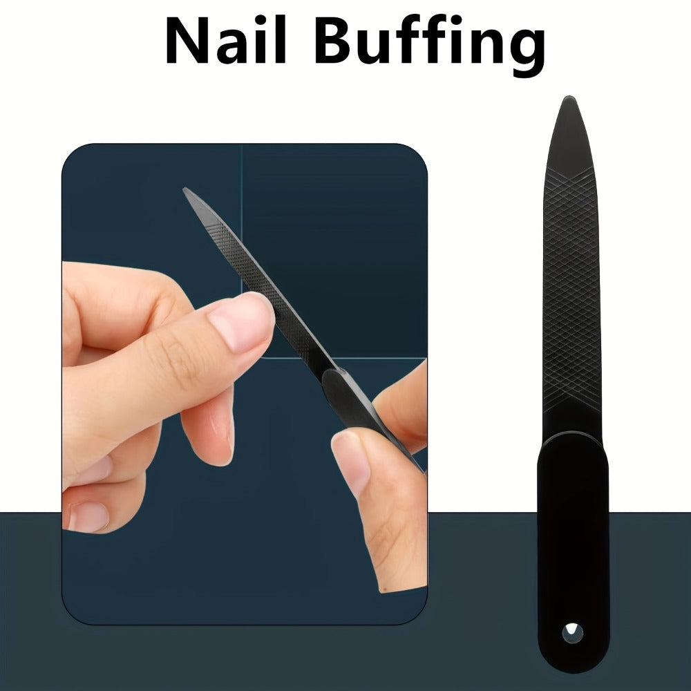 Seven-Piece Toenail Tool Set with Four Black-Handle Clippers, File and Two Slim Detail Tools