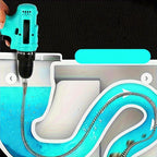 Drain Snake Pipe Unclogger 59 Inch Flexible Hair Clog Remover Tool for Sink, Toilet & Bathroom Drain