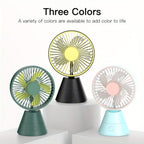 Desktop Fan Auto Oscillating 1800mAh USB Rechargeable, Portable Personal Fan with Wide-Angle Swing
