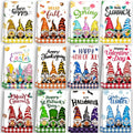 Twelve-Piece Seasonal Gnome Kitchen Towel Set, 14 x 21 Inches Each with Spring-to-Winter Prints