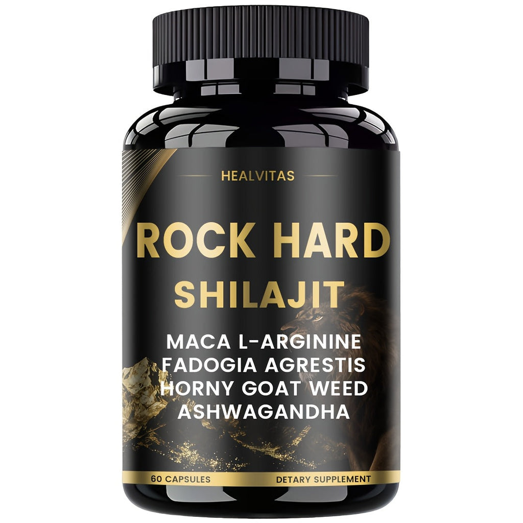 Shilajit Ashwagandha Capsules with Taurine, Ginseng & Turmeric, 5-in-1 Natural Energy, Mood, Nerve & Antioxidant Support