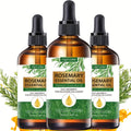 Rosemary Essential Oil Set with Three 100mL Amber Dropper Bottles for Home Fragrance and DIY Scent Projects