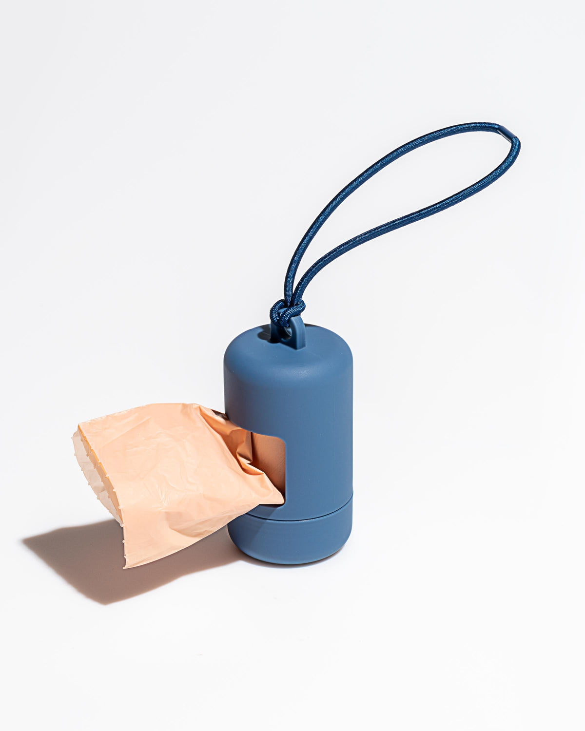 Leash-Attached Dog Waste Bag Dispenser Navy