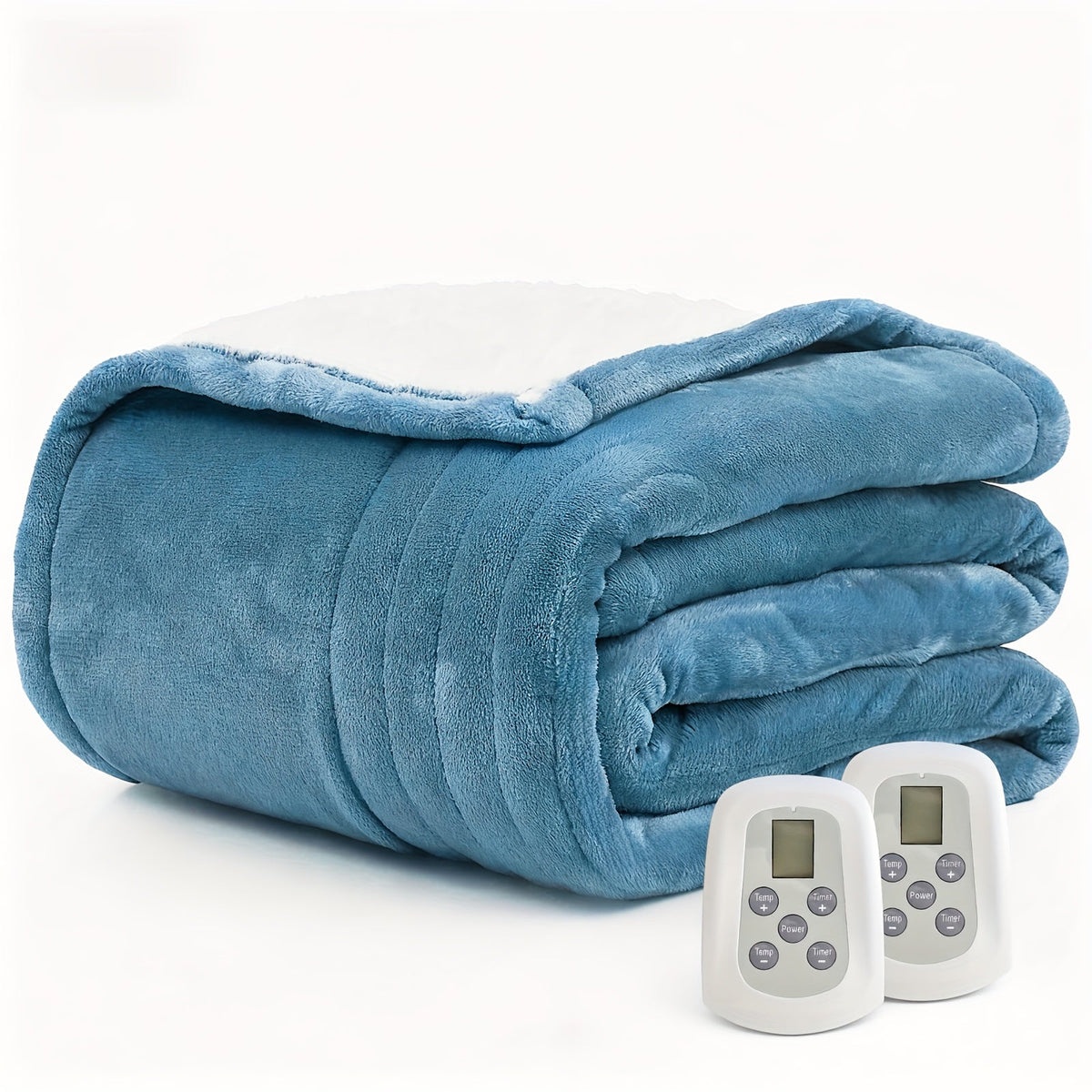 Dual Control Electric Heated Blanket with 10 Heat Levels - Auto Shutoff, Overheat Protection, Fast Heating
