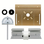 Aluminum Router Table Insert Plate with Fence & Miter Gauge - Precision Woodworking Tool, Dual Function Design