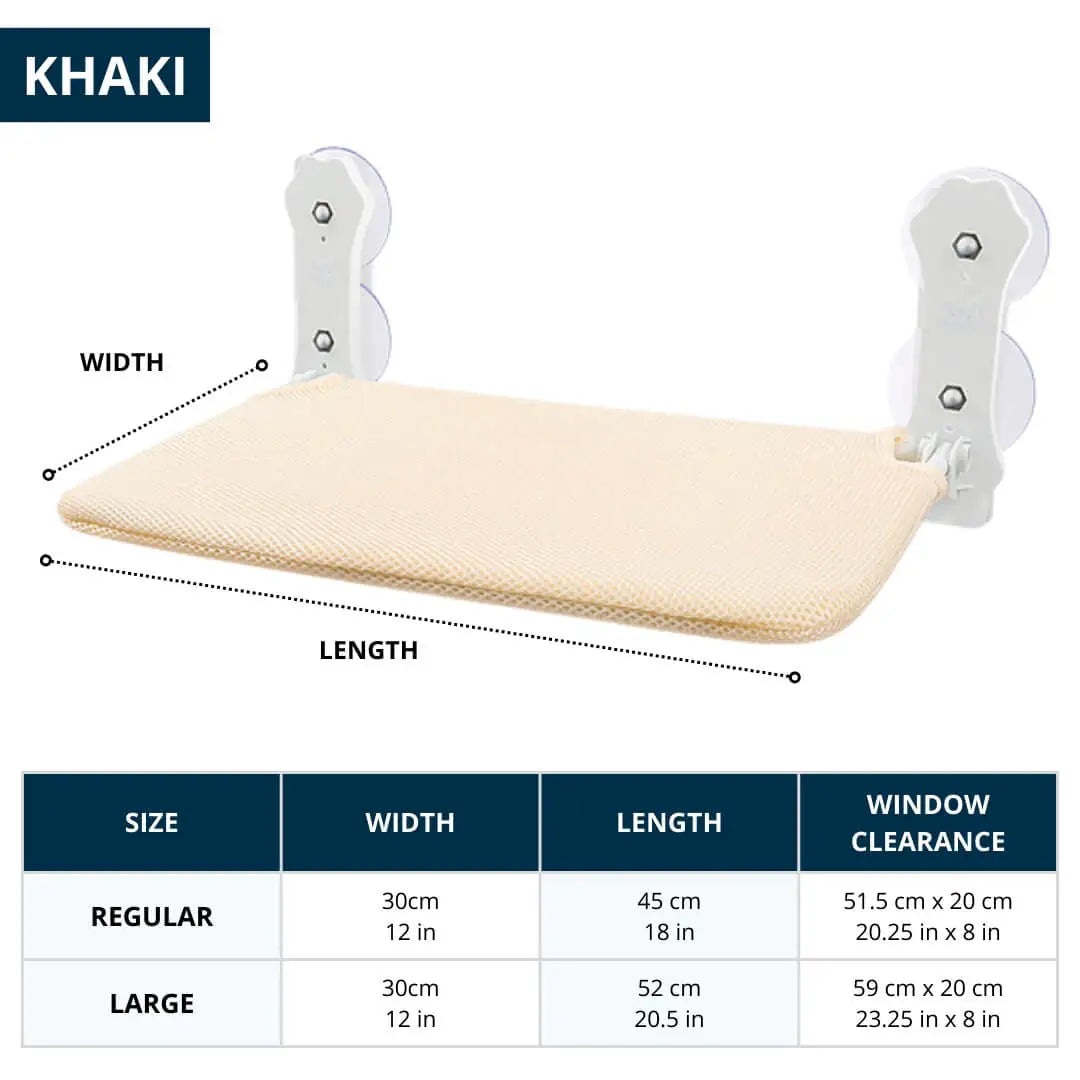 Foldable Window Cat Hammock Regular / Khaki