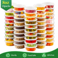 Food Storage Containers 24-Pack 8 oz Deli Boxes with 24 Fitted Lids for Portion and Refrigerator Storage