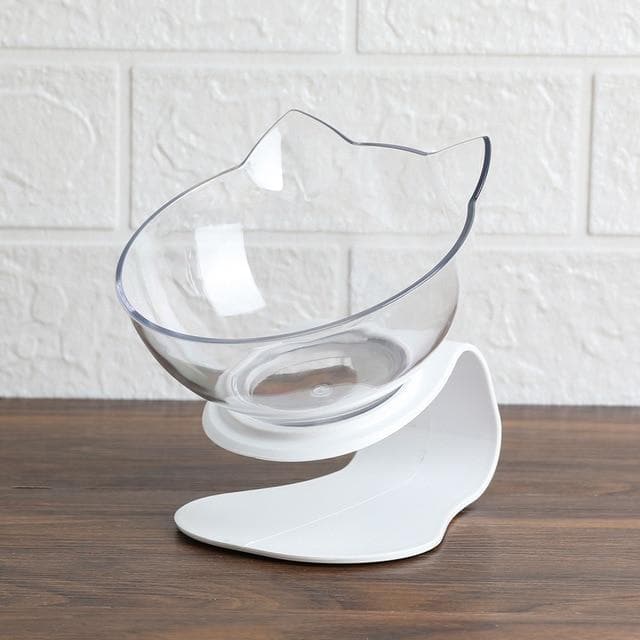15-Degree Elevated Cat Bowl Clear / Single