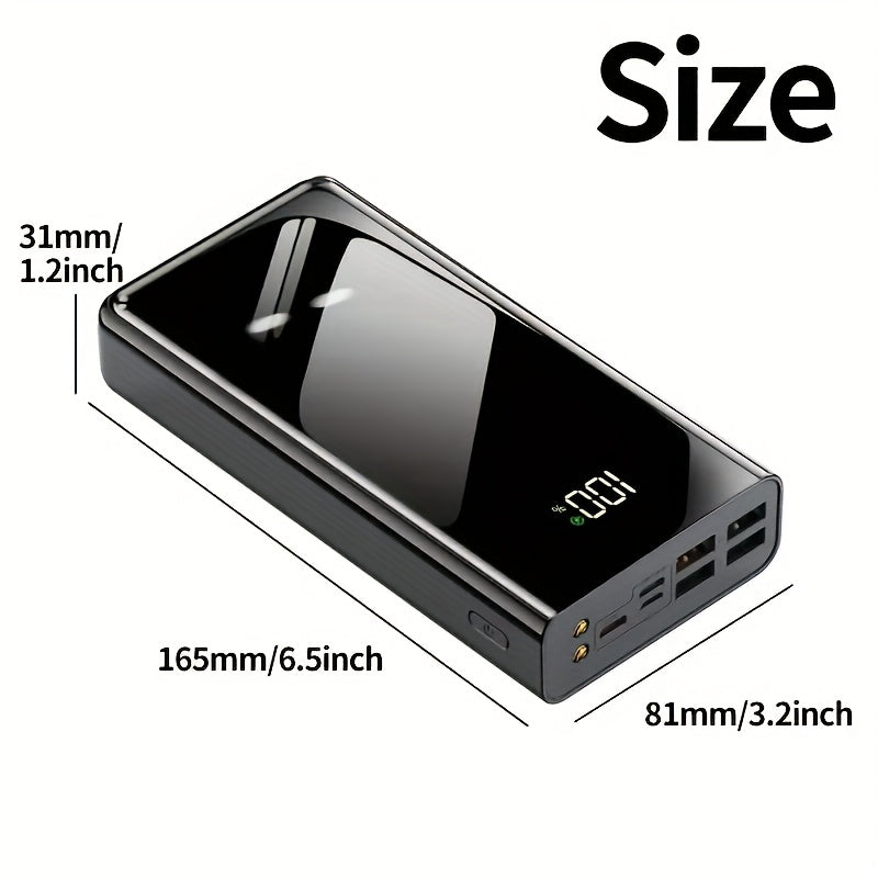 Power Bank 30000-100000mAh with Four-Port Layout, 22.5W Listed Charging and Digital Display