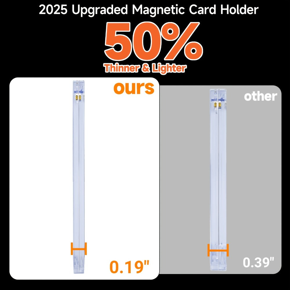 Magnetic Card Holders 25 50 100 200 400 Pack, 35pt Premium Trading Card Protectors for Sports Baseball Basketball Football Pokemon