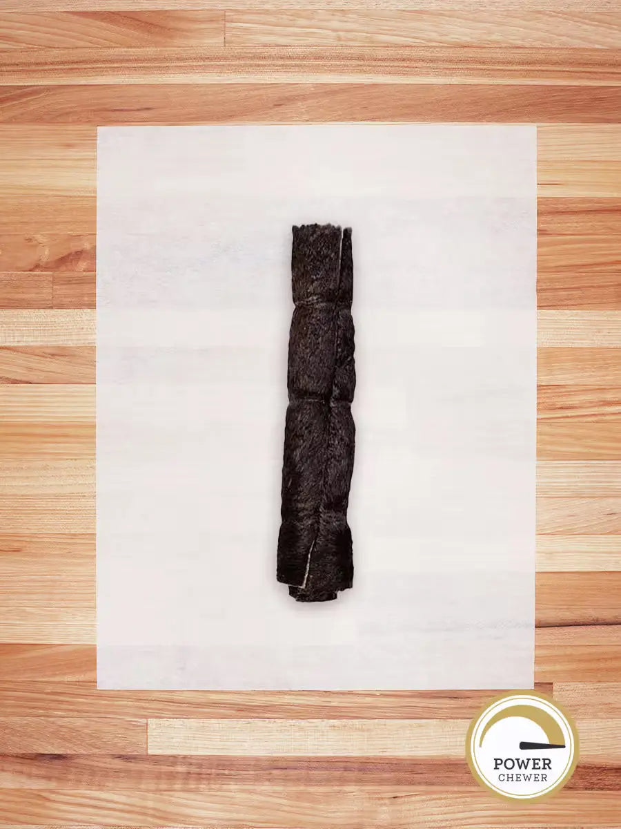 Natural Beef Hide Roll Chews, X-Large (10") - with hair