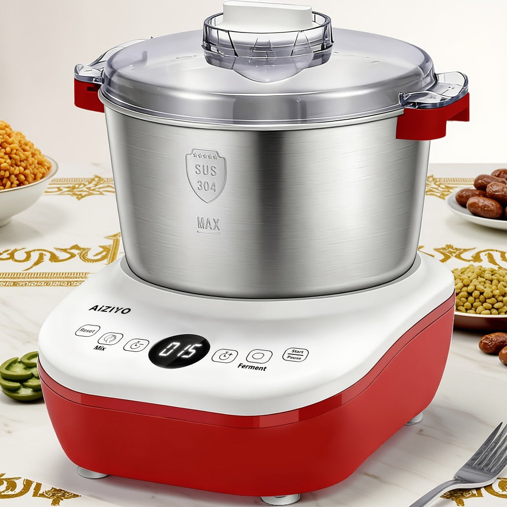 Electric Dough Maker with Ferment Function - 7Qt 250W Dough Kneading Machine, 304 Stainless Steel Bowl