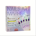 Nail Art Pens Set 12 Colors Quick Dry 3D Doodle Dot Stitching Nail Art Pen Kit – DIY Nail Design Tools