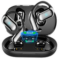 Wireless Earbuds Eloriorz Open-Ear Hooks with Bluetooth 5.3, LED Display and Black or Beige Color Options