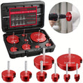PVC Pipe Reamer Kit 8pcs – Fitting Saver for SCH 40 Plastic Pipe, Aluminum Alloy Body with 11.5" Hex Shaft