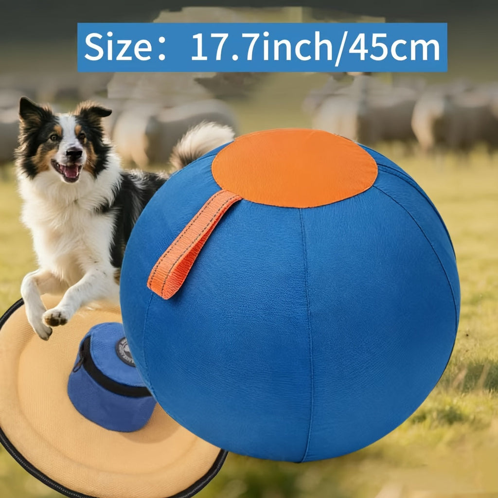 Inflatable Dog Ball Large Bear Shape Interactive Training Ball for Dogs Boredom Buster Toy for Bulldogs Australian Shepherds Golden