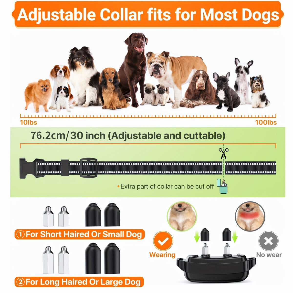 Dog Training Collar X100 Remote Set with 2300-Foot Range, Beep, Vibration, Static Mode and Control Lock