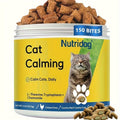 Calming Chews for Cats 150 Count – Cat Anxiety Relief Treats with Chamomile & Salmon, Chicken Flavor Nutritional Supplement for Stressed