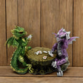 Dragons Playing Chess Figurine, 6.5" Decorative Polyresin Dragon Statue Sculpture for Home, Office & Bookshelf Decor