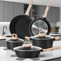 Pots and Pans Set 12-Piece Non-Stick Kitchen Cookware – Complete Cooking Set with Frying Pan | Durable Even-Heating Non-Stick Coating |