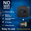 No WiFi Security Camera with SD Card Portable Rechargeable, Plug-and-Play Loop Recording for an Everyday Personal Care Routine