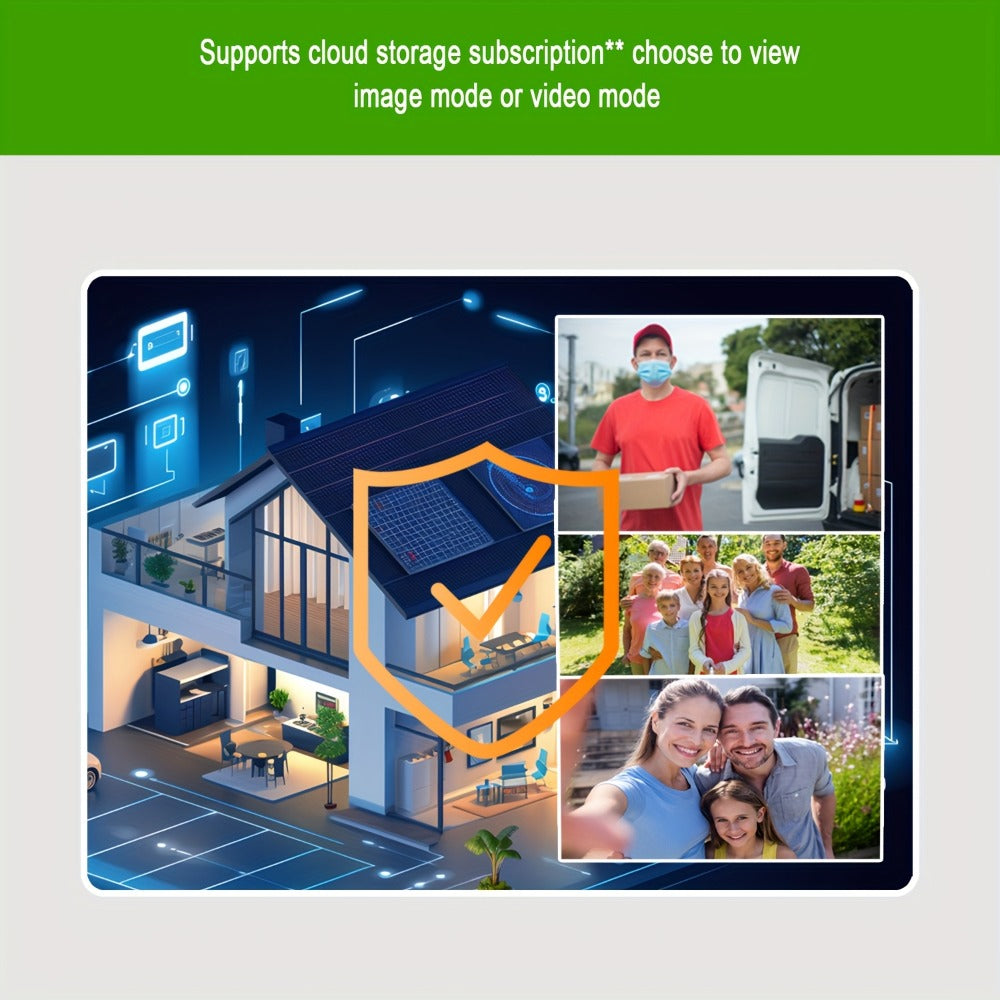 Wireless Video Doorbell Camera 1080P HD Night Vision Motion Detection Two-Way Audio Battery Powered Indoor Chime Cloud Storage Smart Home