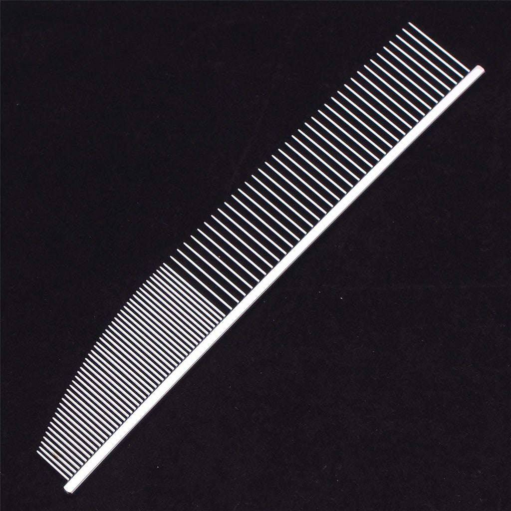 Pet Grooming Comb with Stainless Steel Teeth & Aluminum Handle – Professional Detangling Dematting Comb for Dogs & Cats, Removes Knots