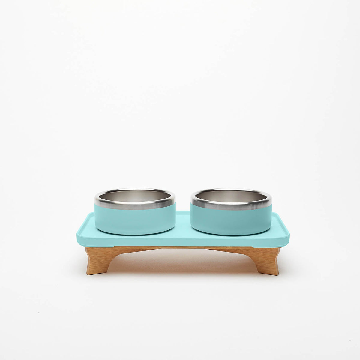 Elevated Pet Slow Feeder and Bowl Set Sky (Light Blue) / Small (1-2 Cups) / 3 inches