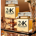 Perfume for Women in 24K-Labeled Gold-Tone Rectangular Bottle with Eau de Parfum Spray Gift Presentation