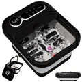 Foot Spa Massager Collapsible with Heater & Temperature Control – Foot Bath with Bubbles, 6 Massage Rollers, Vibration
