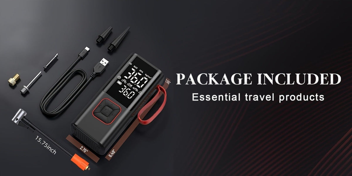 Portable Tire Inflator Air Compressor - 160 PSI 20000mAh Cordless Tire Pump 4X Faster with LED Light for Car