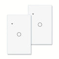 No Neutral Wire Smart Touch Wall Switch MOES WiFi 1/2/3 Gang Single Fire, Works with Alexa & Google Home