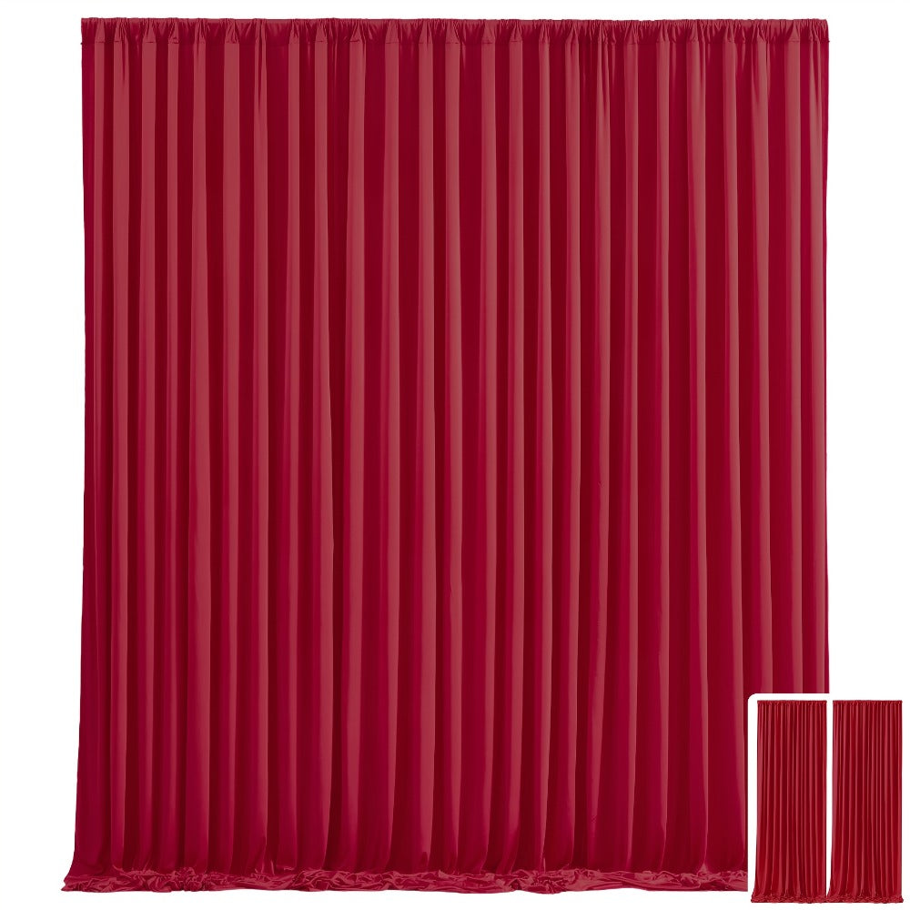 Two-Panel Photography Backdrop Curtain Set in 16 Colors with 59 x 85-Inch Panels and Pole Pockets