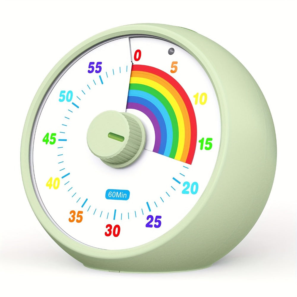 Visual Countdown Timer 60 Minute – Silent Operation Time Management Clock for Classroom, Office, Kitchen & Desktop