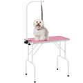 Pet Grooming Table Foldable with Height Adjustable Arm – Non-Slip Waterproof Surface, Folding Legs, Sturdy Metal Frame