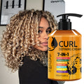 7-in-1 Curl Styling Cream in 280ml Illustrated Pump Bottle with Rosemary, Coconut and Argan Oils