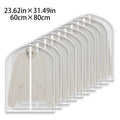 Garment Bags 10 Pack Waterproof Transparent – Hanging Clothes Storage Bags with Full Zipper for Wardrobe, Travel & Closet Organization