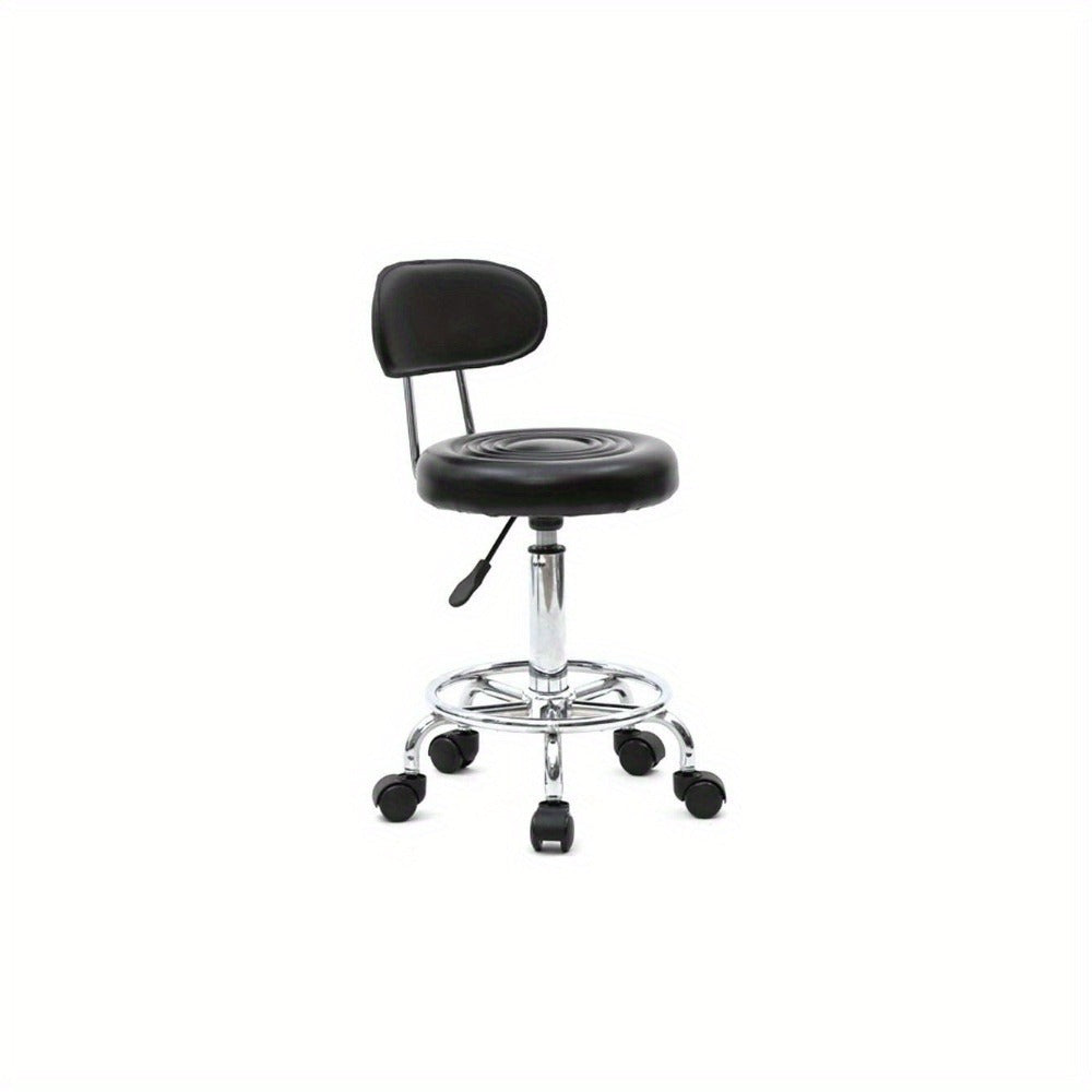 Adjustable Height Bar Stool with Backrest & 360° Swivel – Modern Counter Stool Rotating Chair for Kitchen