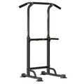Power Tower Dip Station & Pull-Up Bar – Adjustable Height 65–83", 330 LB Capacity, H-Base Steel Frame for Pull-Ups, Chin-Ups