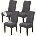 Dining Chair Covers Stretch Slipcovers Set of 4 or 6, Stain Resistant Removable Chair Protector for Home Kitchen Restaurant Wedding
