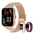 Women's Smartwatch with Voice Assistant, Message Alerts, Sport Modes and Dual Silicone Straps