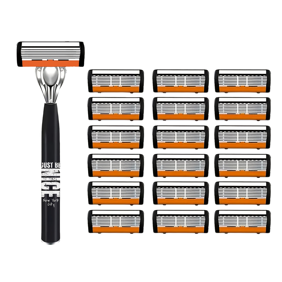Men's Safety Razor Set with Replacement Blades - Handle Double Edge Razor for Shaving & Beard Grooming