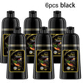 Hair Color Shampoo, EELHOE 3-in-1 Six-Bottle 3.38oz Set in Black, Brown or Mixed Color Packs