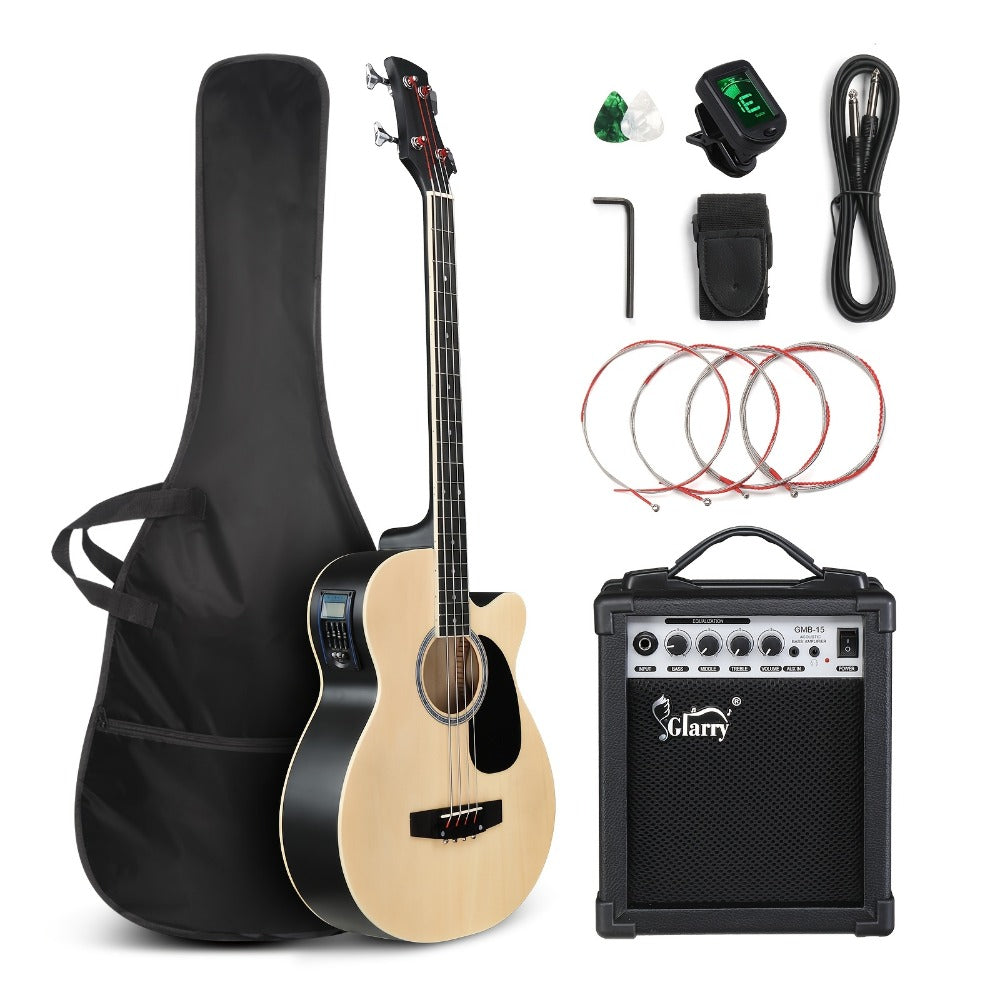 Acoustic Guitar, Black with AMP, Full Size, GLARRY, 44.5In, Full for Lessons and Practice detail image - detail view 5