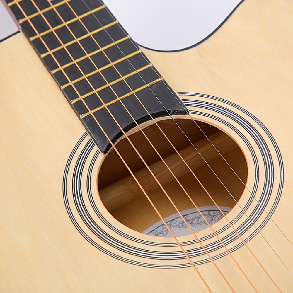 Acoustic Guitar, Blue-A, Full Size, Full-Size, Complete, Beginners for Lessons detail image - detail view 9