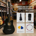 Acoustic Guitar 38-Inch Practice Kit with Included Bag and Accessories in Four Color Options