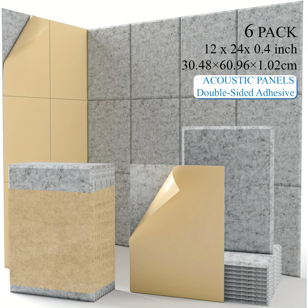Acoustic Wall Panel shown in the Rectangular Soundproof Panel 60L30W1H Light Gray 6 option